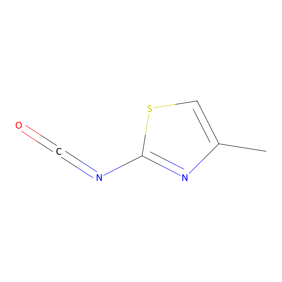 2-Isocyanato-4-methyl-1,3-thiazole molecular structure, CAS 1511850-58-0