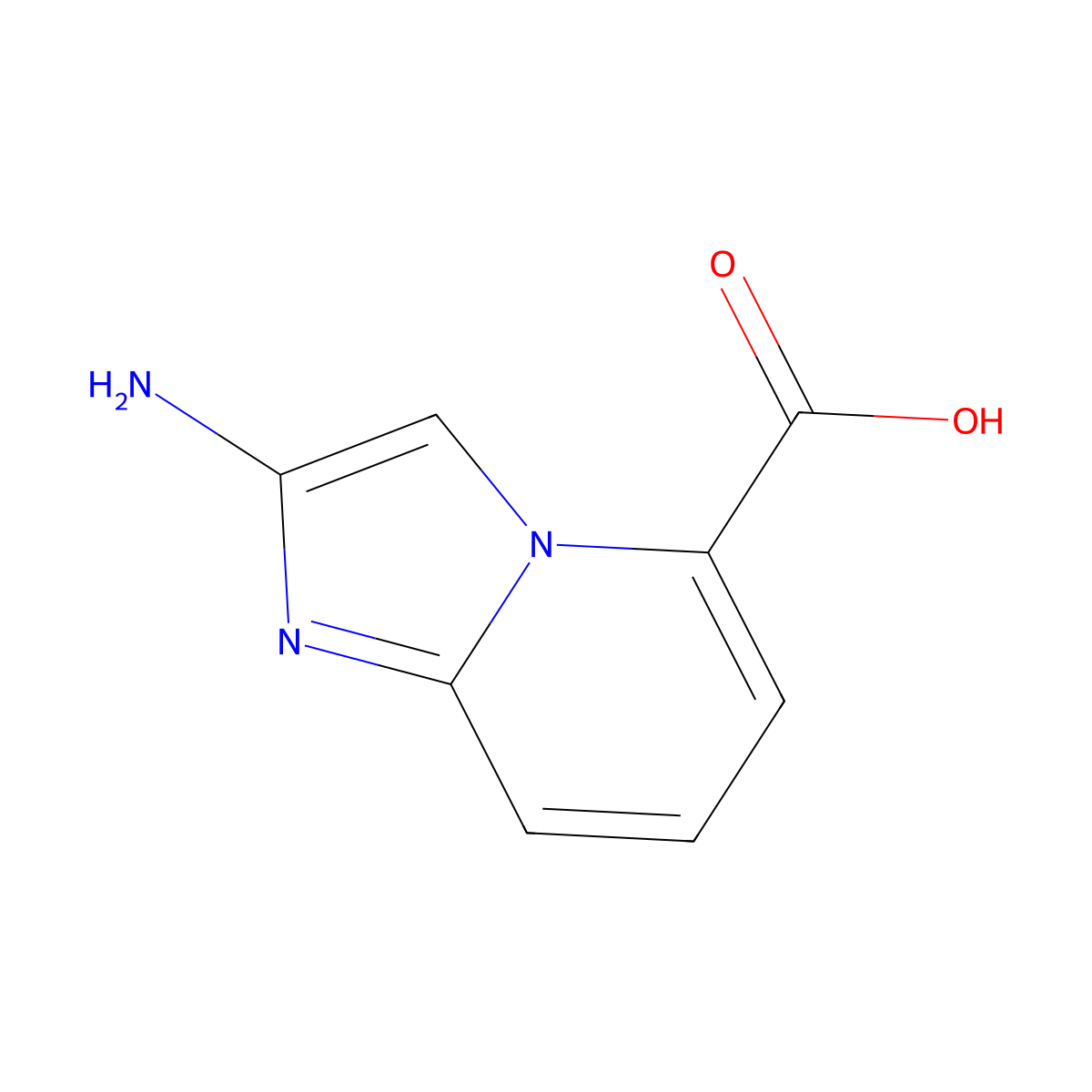 2-Aminoimidazo[1,2-a]pyridine-5-carboxylic acid molecular structure, CAS 1511860-56-2