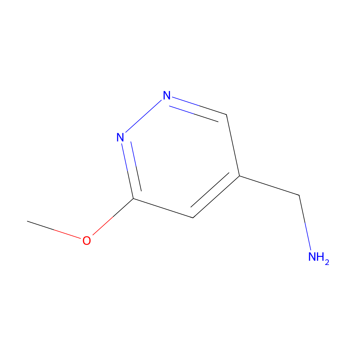 (6-Methoxypyridazin-4-yl)methanamine molecular structure, CAS 1511892-44-6