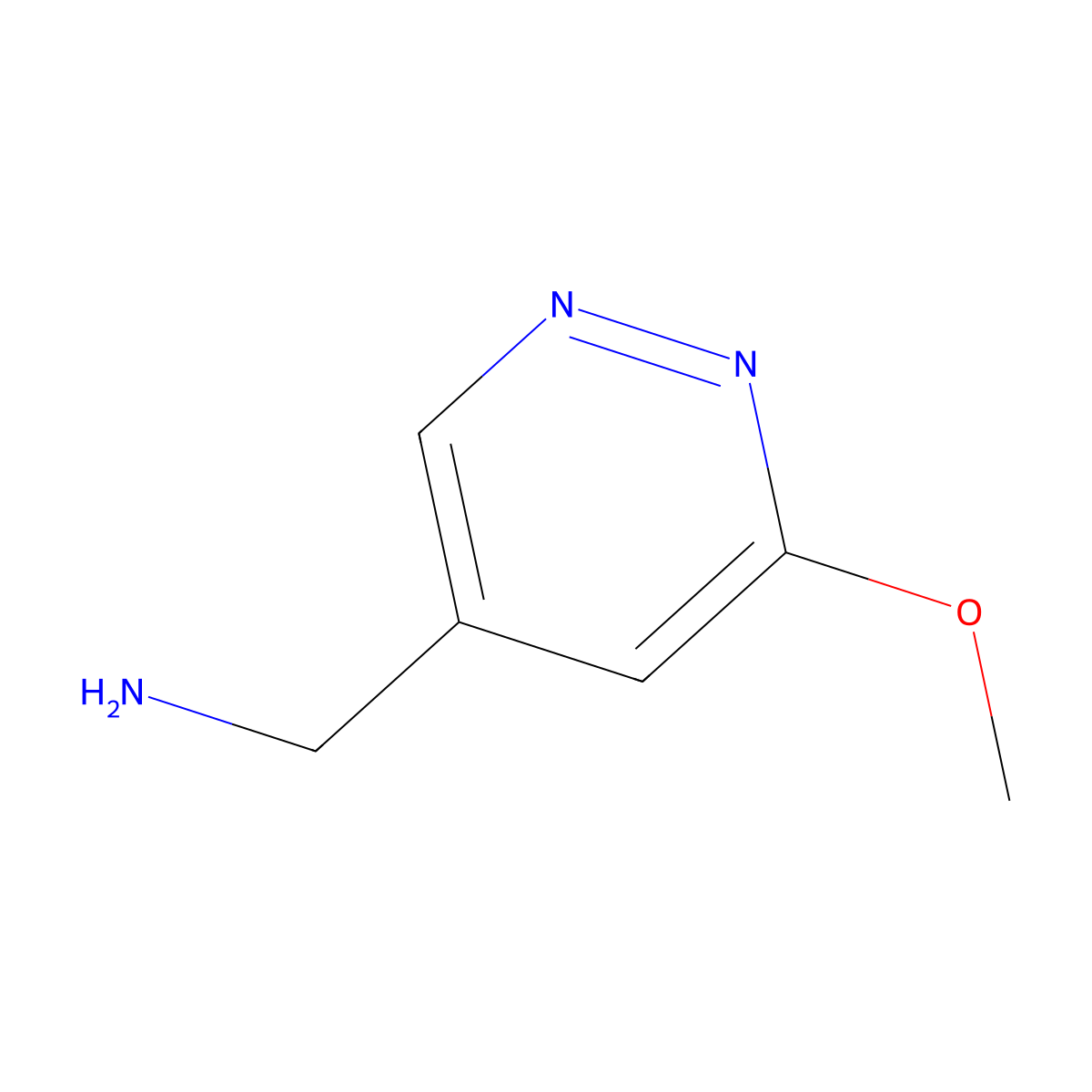 (6-Methoxypyridazin-4-yl)methanamine molecular structure, CAS 1511892-44-6