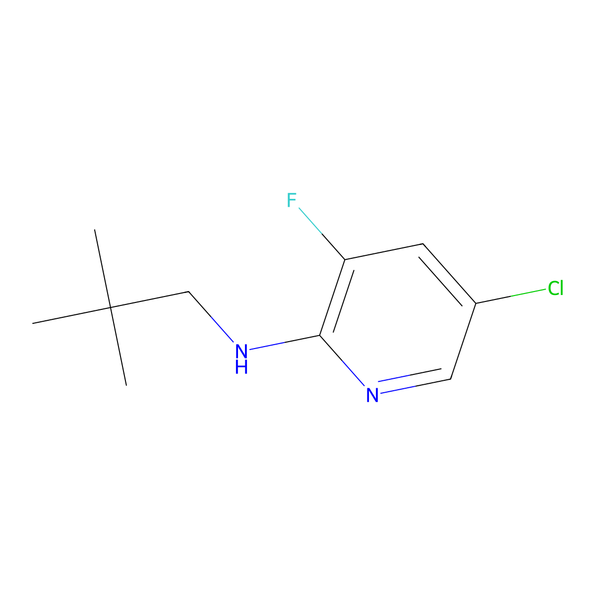 5-Chloro-N-(2,2-dimethylpropyl)-3-fluoro-2-pyridinamine molecular structure, CAS 1511893-35-8