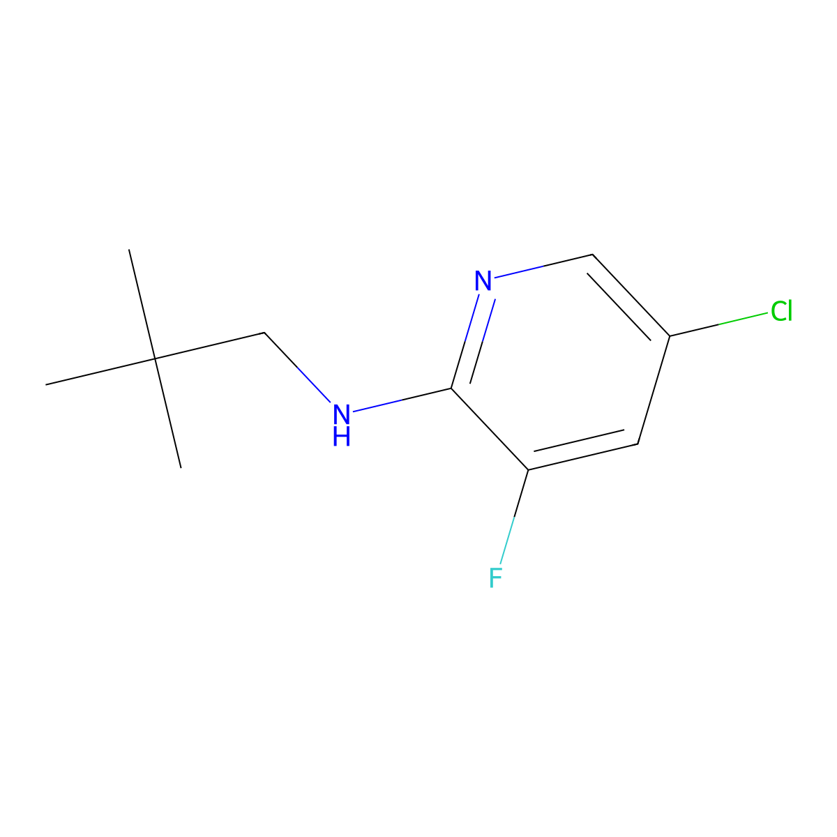 5-Chloro-N-(2,2-dimethylpropyl)-3-fluoro-2-pyridinamine molecular structure, CAS 1511893-35-8