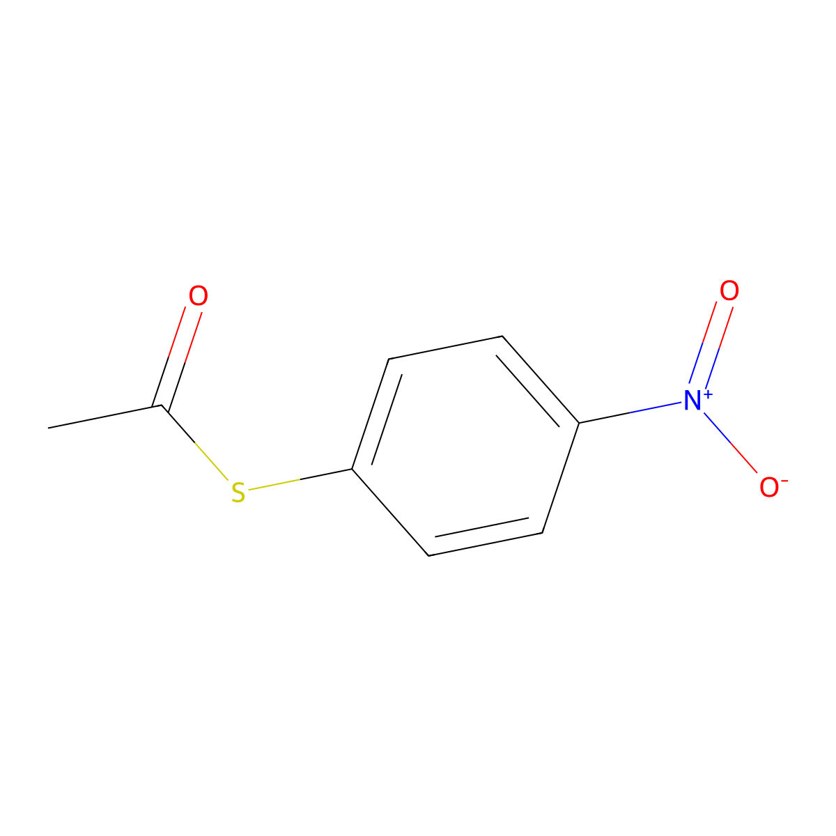 Ethanethioic acid, S-(4-nitrophenyl) ester molecular structure, CAS 15119-62-7