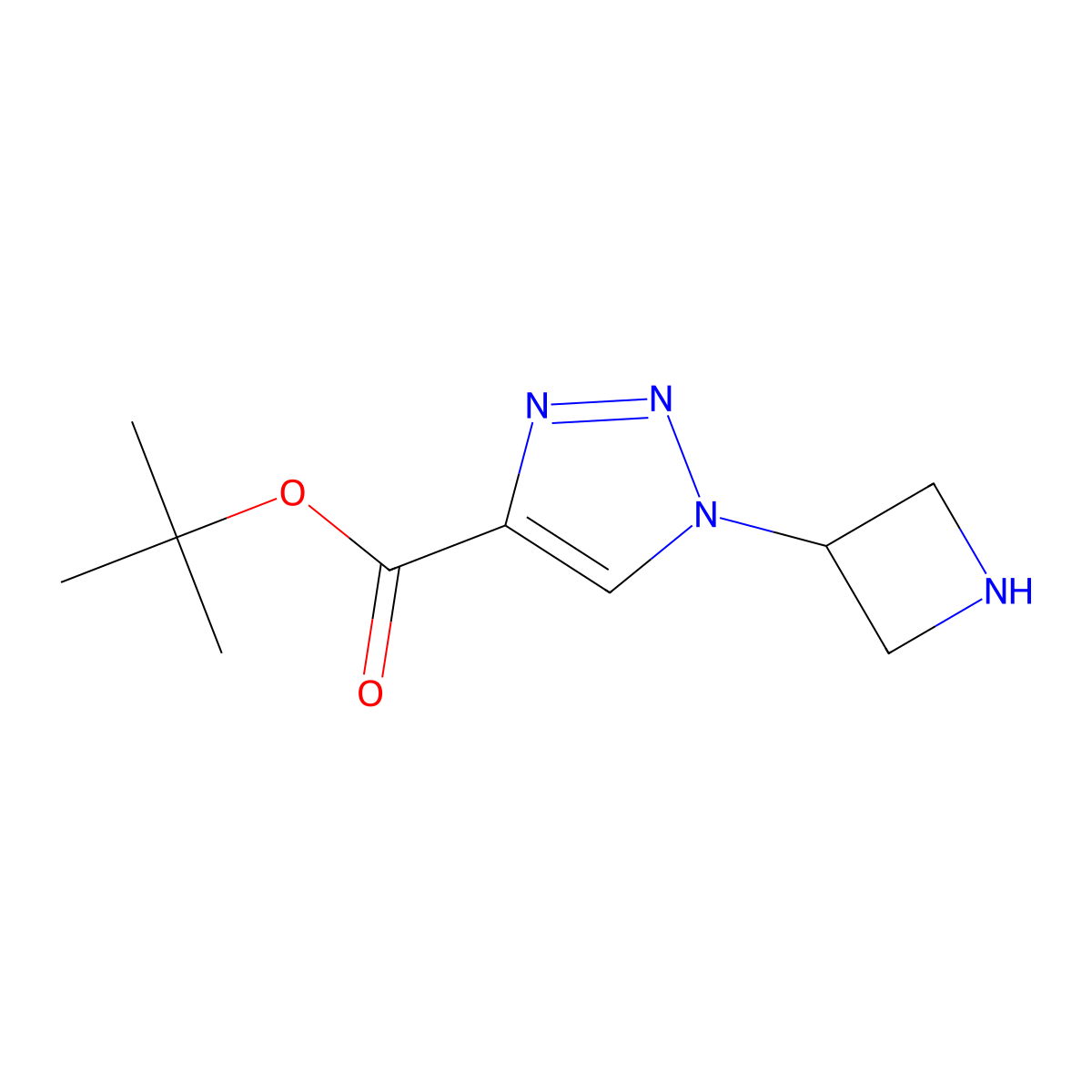tert-butyl 1-(azetidin-3-yl)-1H-1,2,3-triazole-4-carboxylate molecular structure, CAS 1511911-61-7