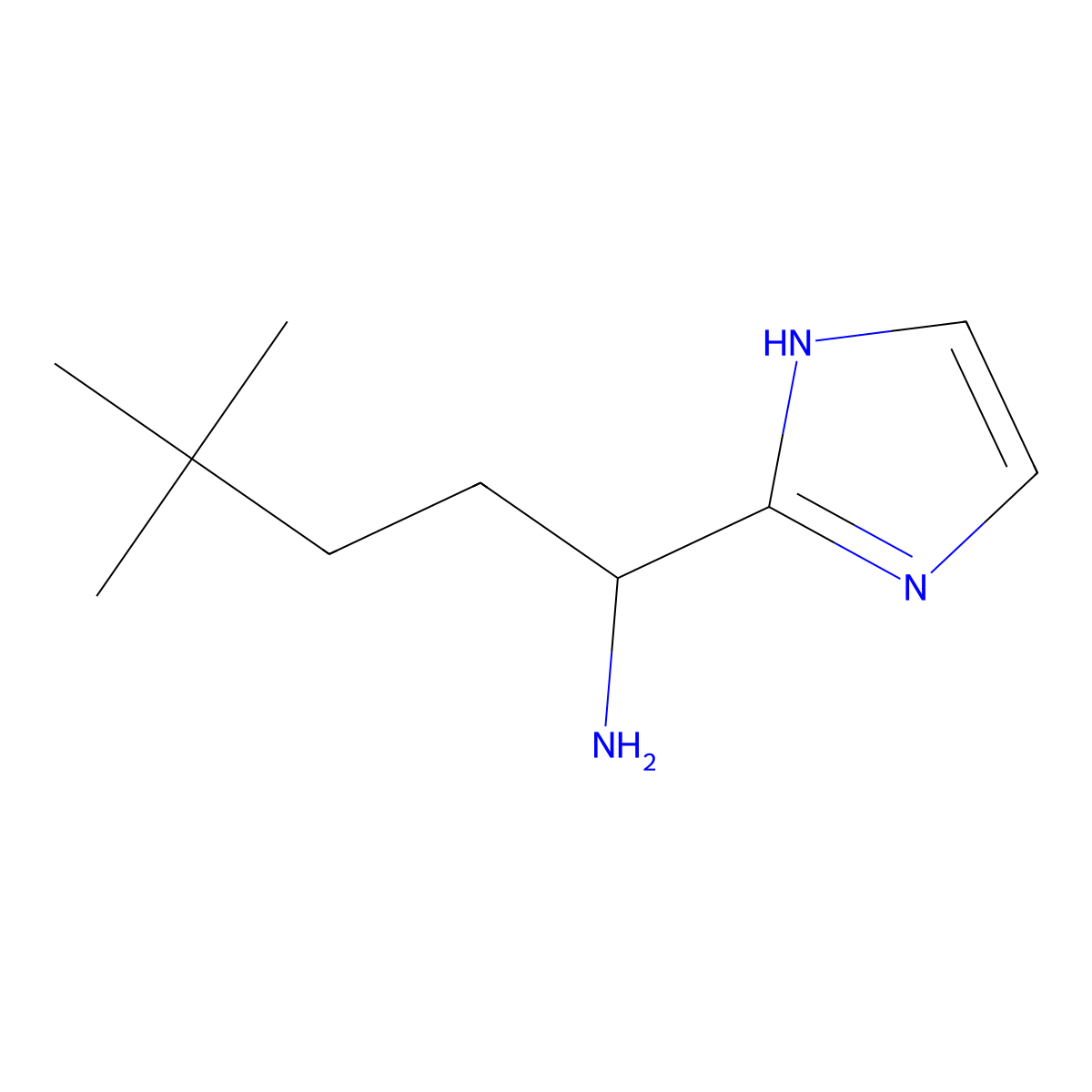 1-(1H-Imidazol-2-yl)-4,4-dimethylpentan-1-amine molecular structure, CAS 1511913-87-3