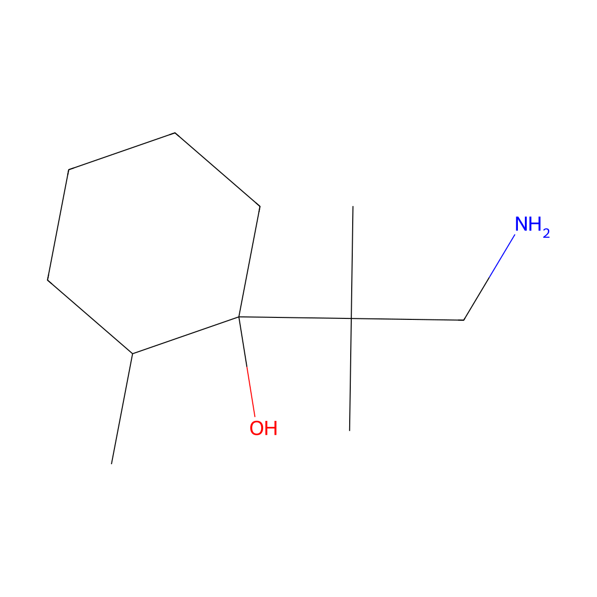 1-(1-Amino-2-methylpropan-2-yl)-2-methylcyclohexan-1-ol molecular structure, CAS 1511915-06-2
