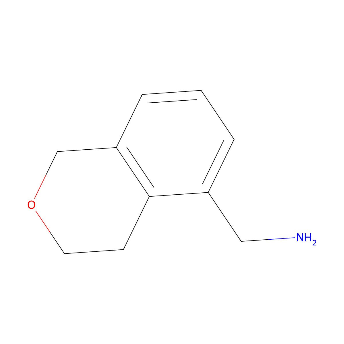 (3,4-dihydro-1H-2-benzopyran-5-yl)methanamine molecular structure, CAS 1511919-87-1