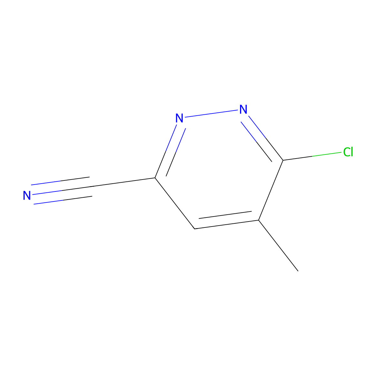 6-Chloro-5-methylpyridazine-3-carbonitrile molecular structure, CAS 1511925-40-8