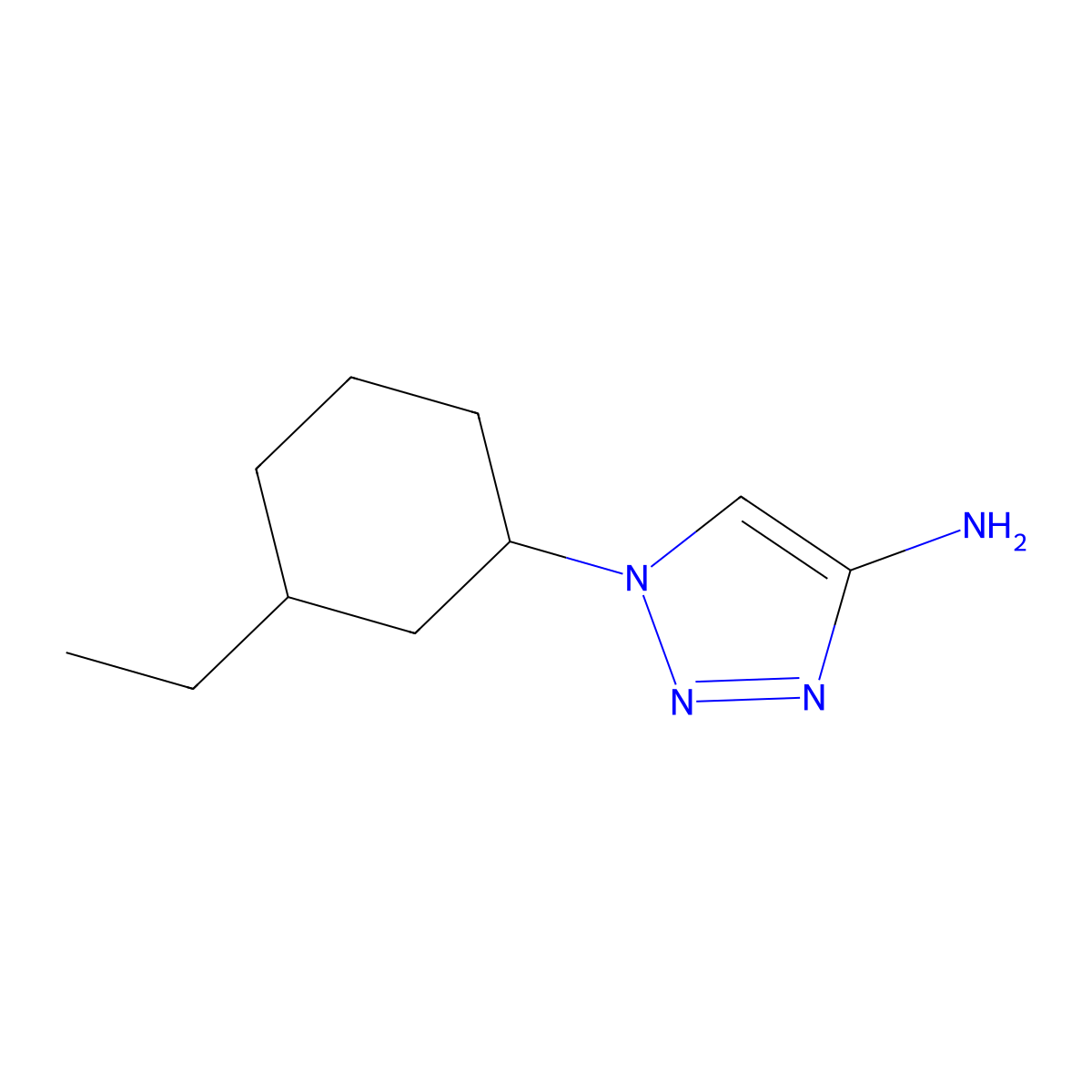1-(3-ethylcyclohexyl)-1H-1,2,3-triazol-4-amine molecular structure, CAS 1511931-57-9