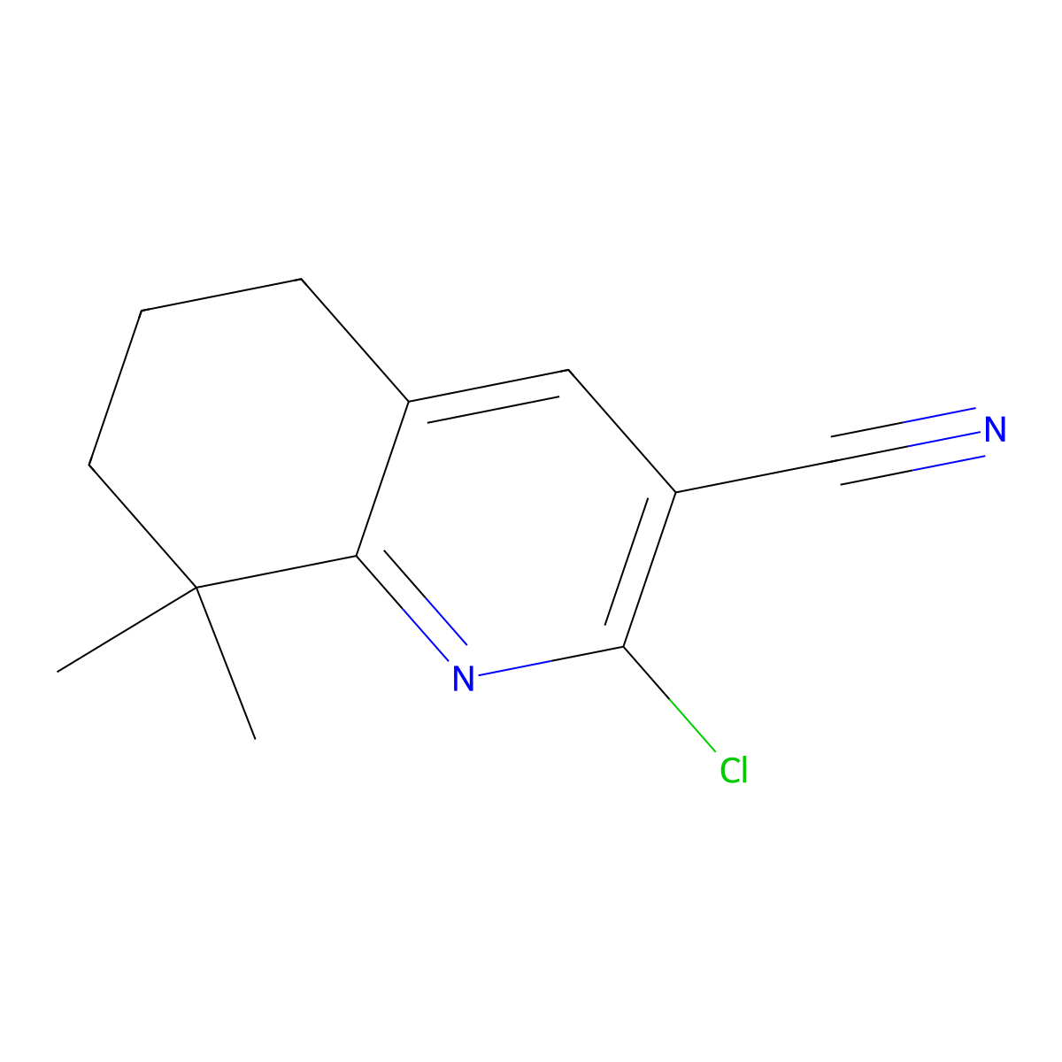 2-Chloro-8,8-dimethyl-5,6,7,8-tetrahydroquinoline-3-carbonitrile molecular structure, CAS 1511936-21-2