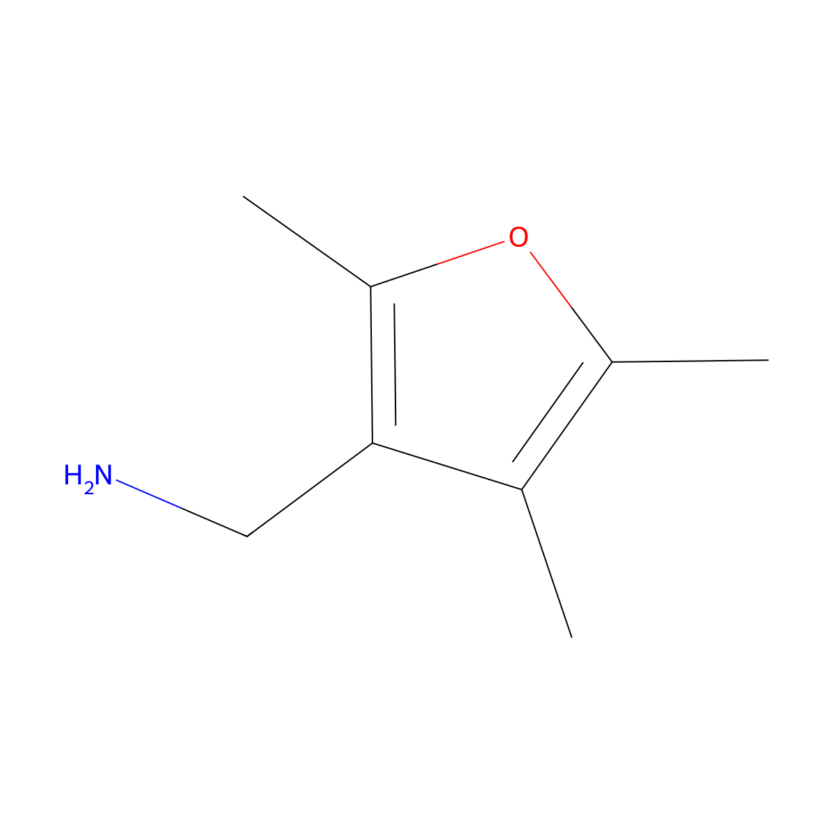 (2,4,5-Trimethylfuran-3-yl)methanamine molecular structure, CAS 1511938-89-8