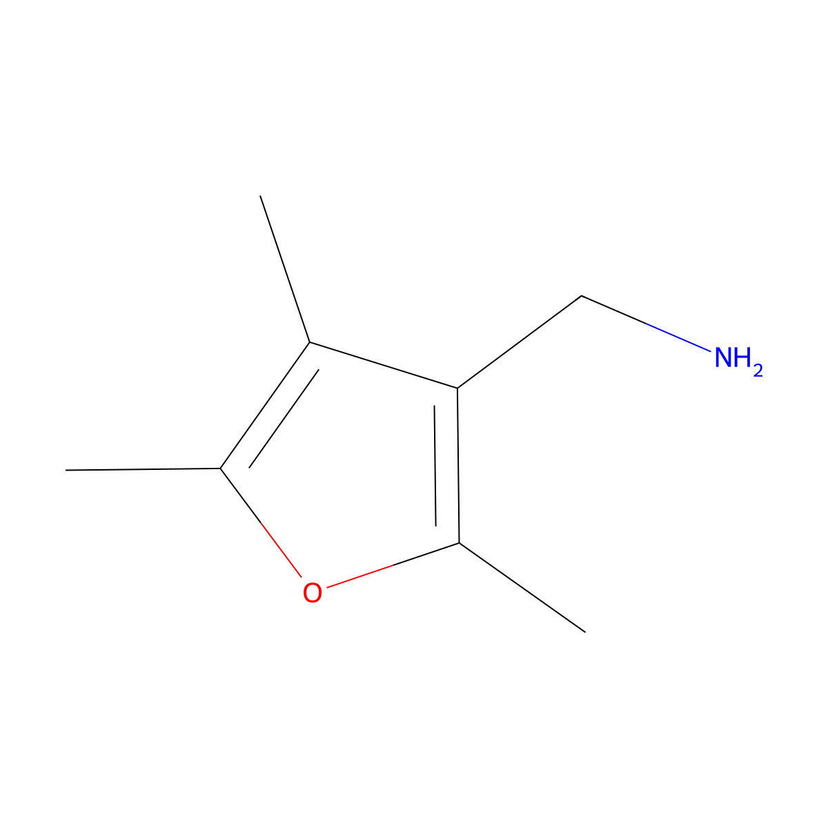 (2,4,5-Trimethylfuran-3-yl)methanamine molecular structure, CAS 1511938-89-8