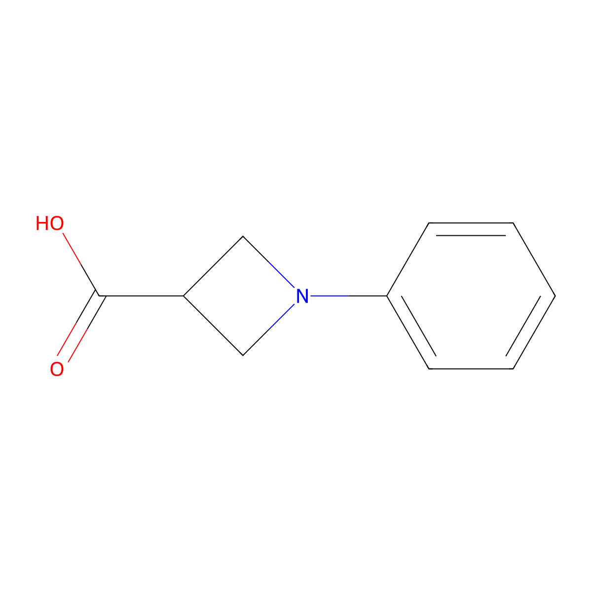 1-Phenylazetidine-3-carboxylic acid molecular structure, CAS 1511948-55-2
