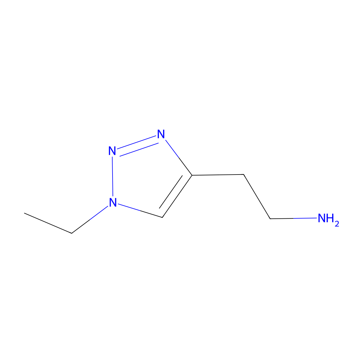2-(1-ethyl-1H-1,2,3-triazol-4-yl)ethan-1-amine molecular structure, CAS 1511960-14-7