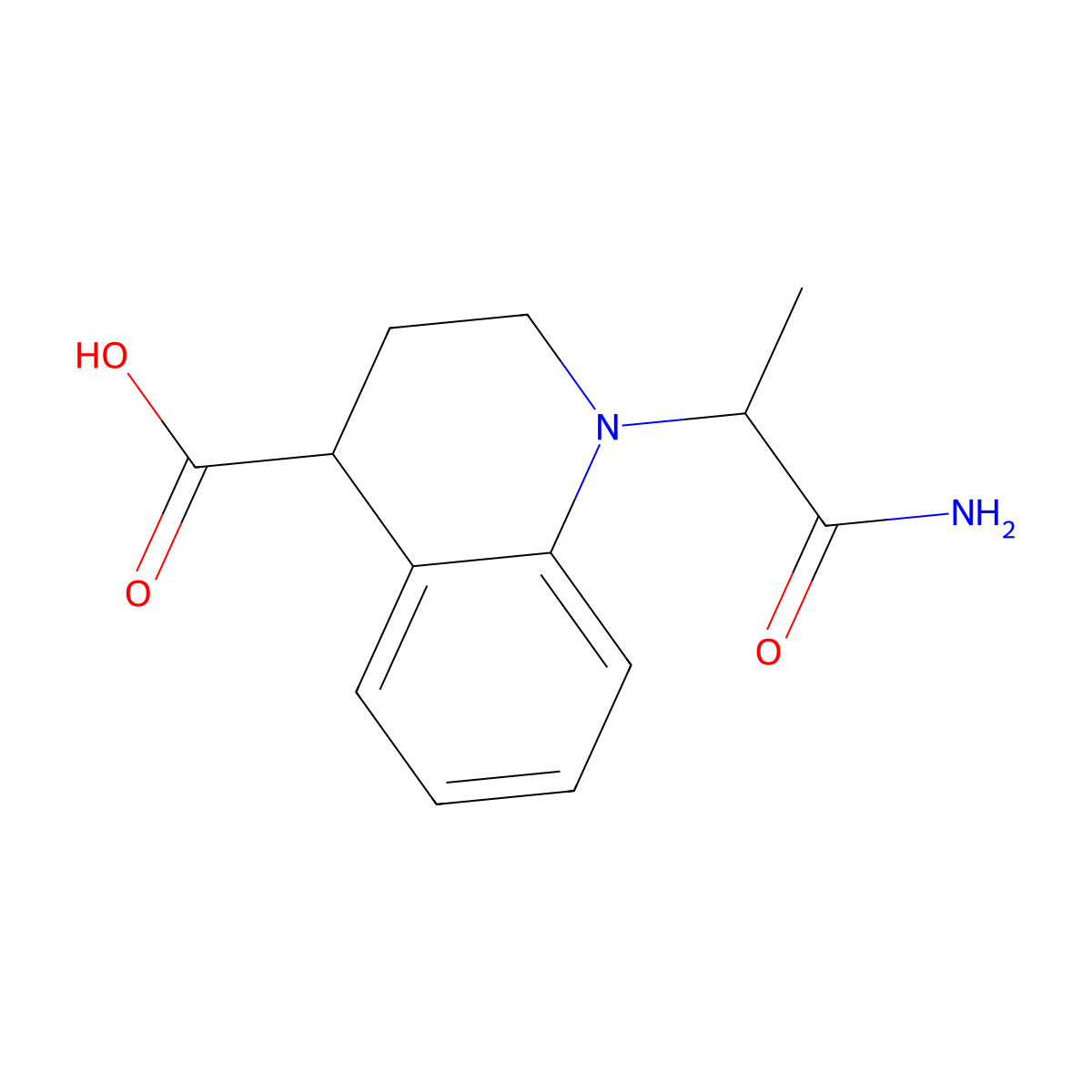 1-(1-Carbamoylethyl)-1,2,3,4-tetrahydroquinoline-4-carboxylic acid molecular structure, CAS 1511964-16-1