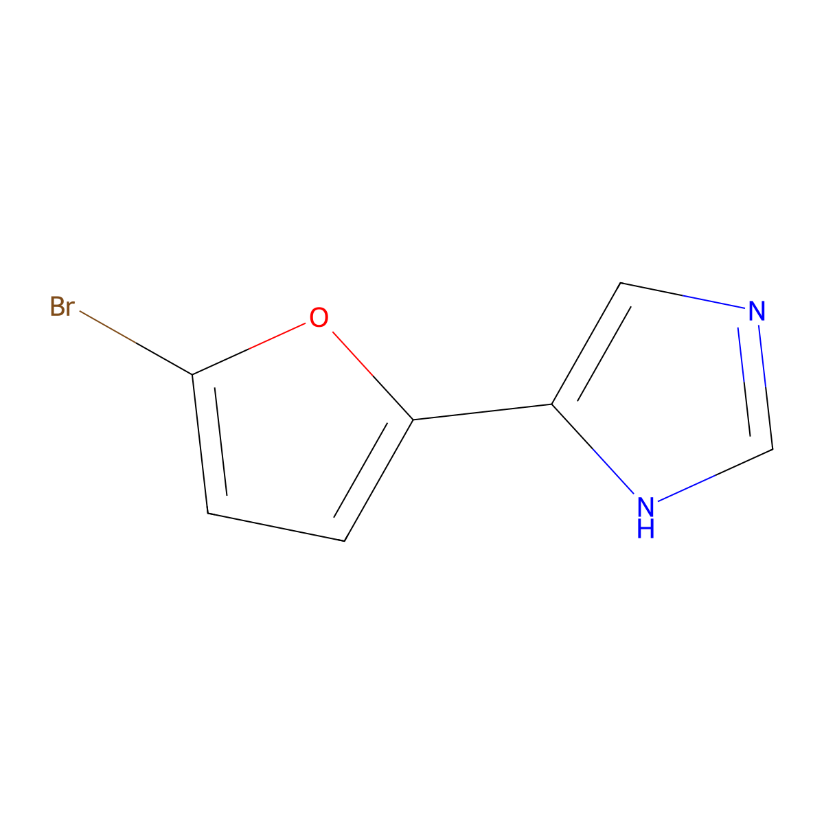 4-(5-bromofuran-2-yl)-1H-imidazole molecular structure, CAS 1511967-52-4