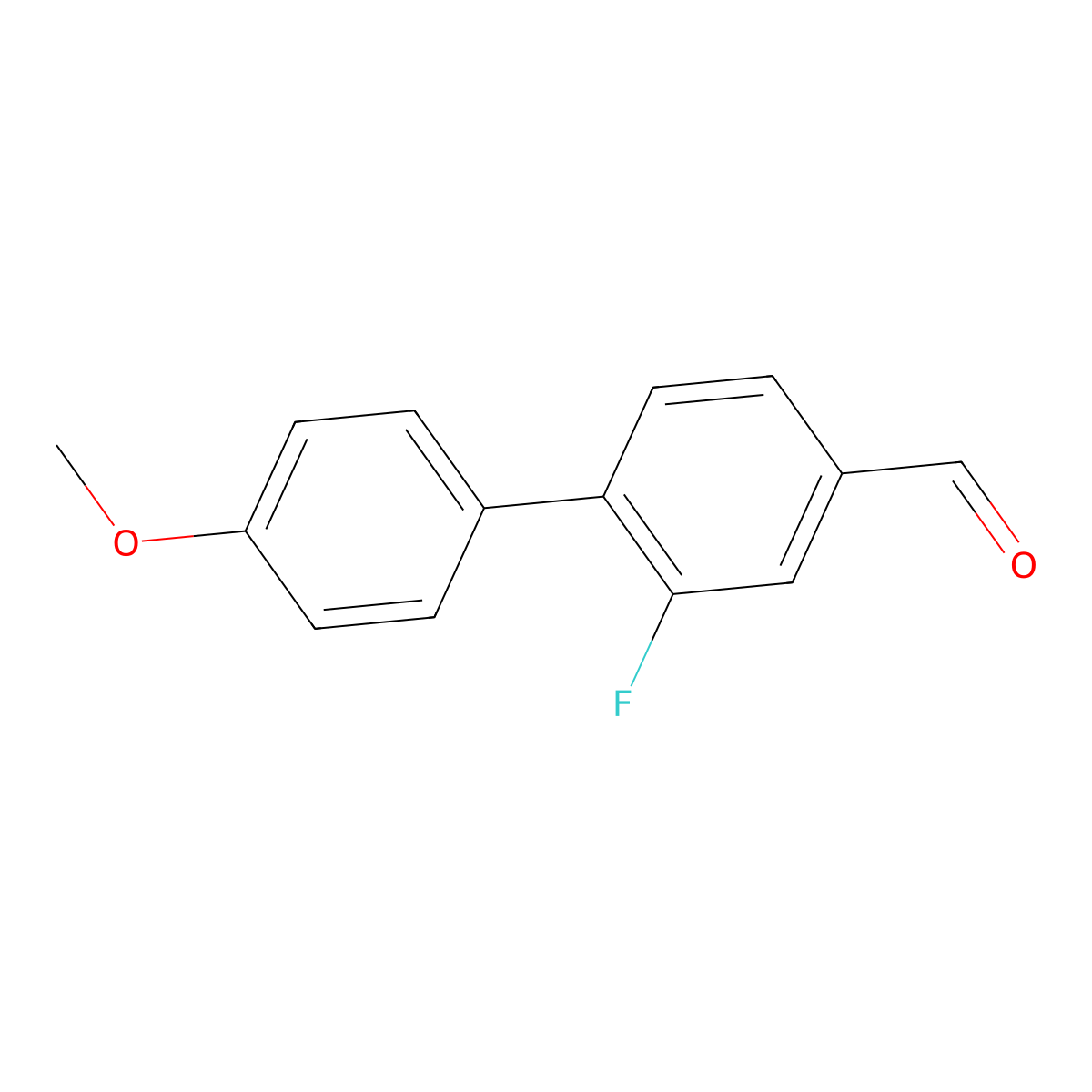 2-Fluoro-4'-methoxy-[1,1'-biphenyl]-4-carbaldehyde molecular structure, CAS 1511972-19-2