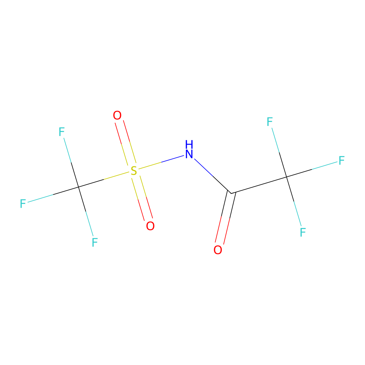 N-(Trifluoromethanesulfonyl)trifluoroacetamide molecular structure, CAS 151198-85-5