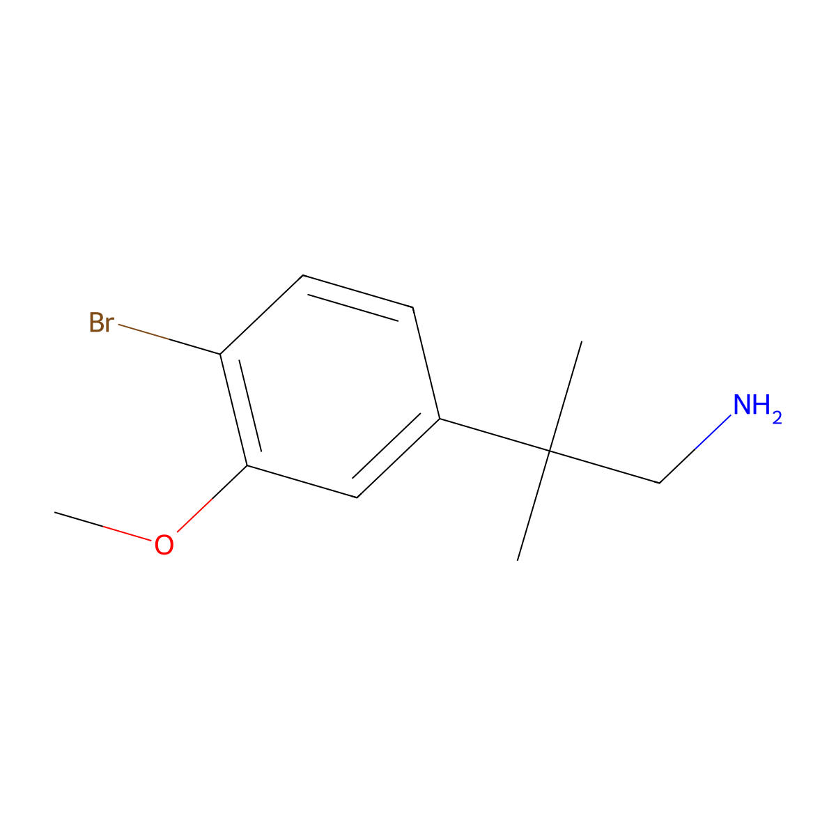 2-(4-Bromo-3-methoxyphenyl)-2-methylpropan-1-amine molecular structure, CAS 1511994-11-8