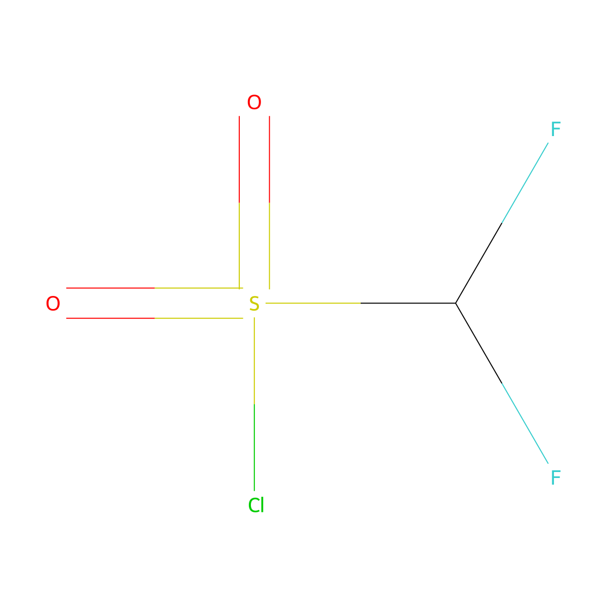 Difluoromethanesulphonyl chloride molecular structure, CAS 1512-30-7