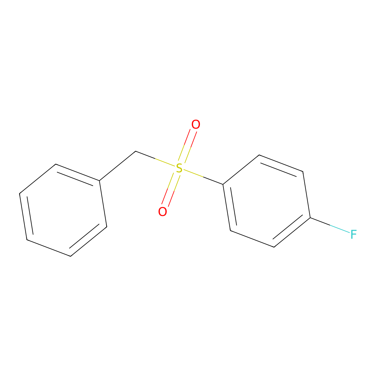 1-Fluoro-4-[(phenylmethyl)sulfonyl]benzene molecular structure, CAS 1512-52-3