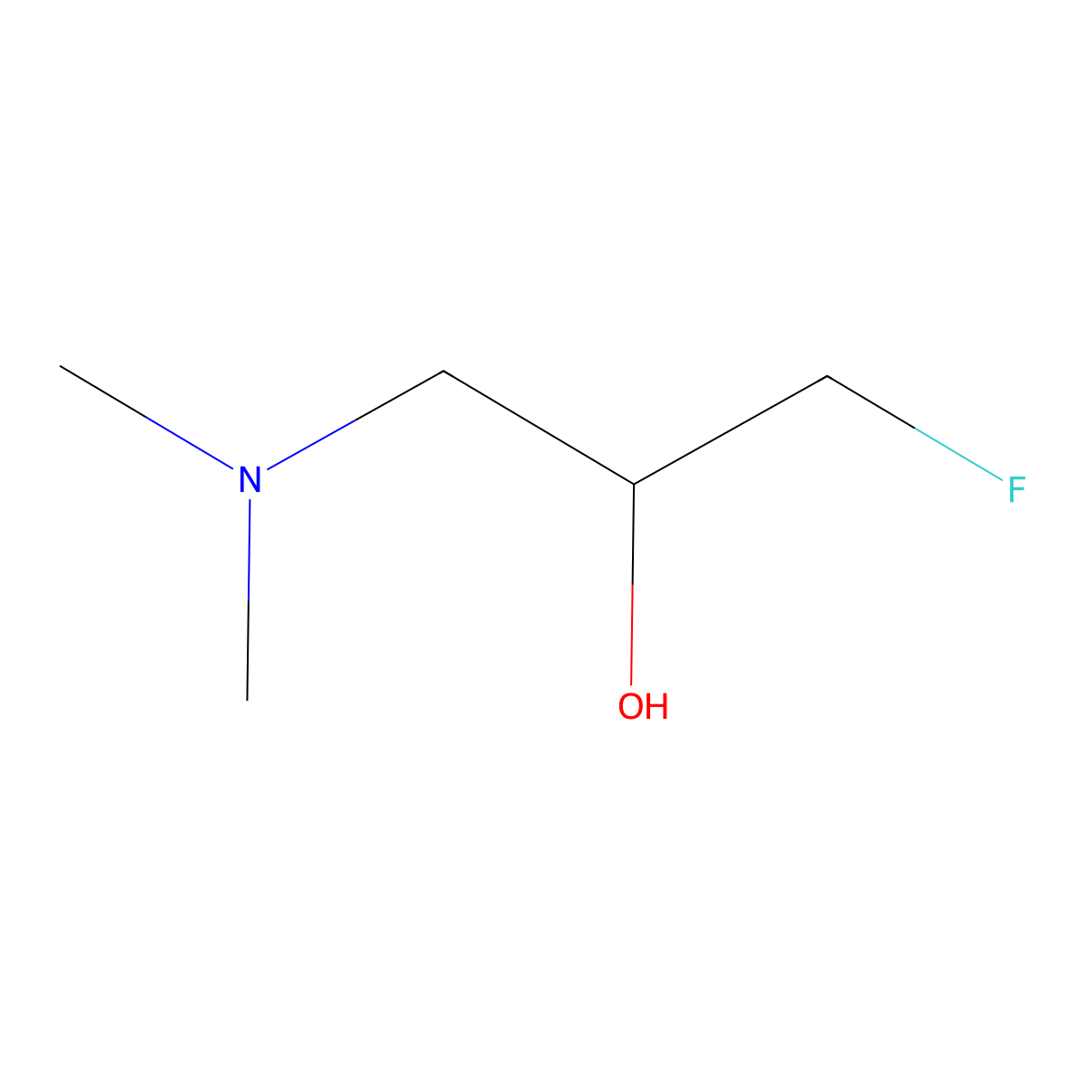 1-(Dimethylamino)-3-fluoropropan-2-ol molecular structure, CAS 1512-56-7