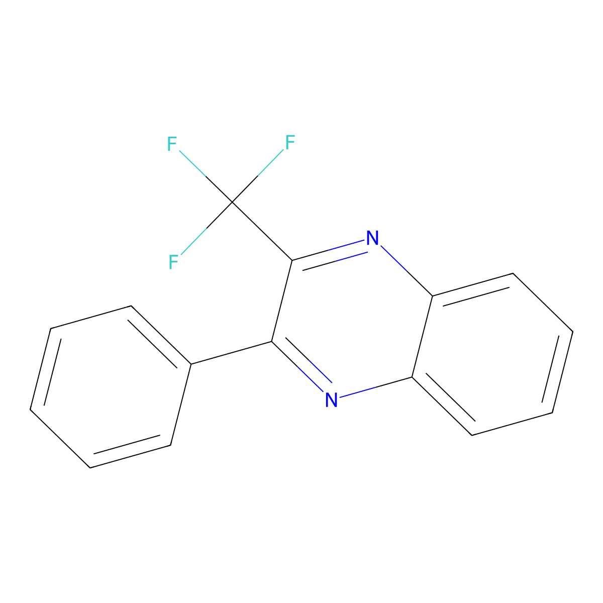 2-Phenyl-3-(trifluoromethyl)quinoxaline molecular structure, CAS 1512-85-2