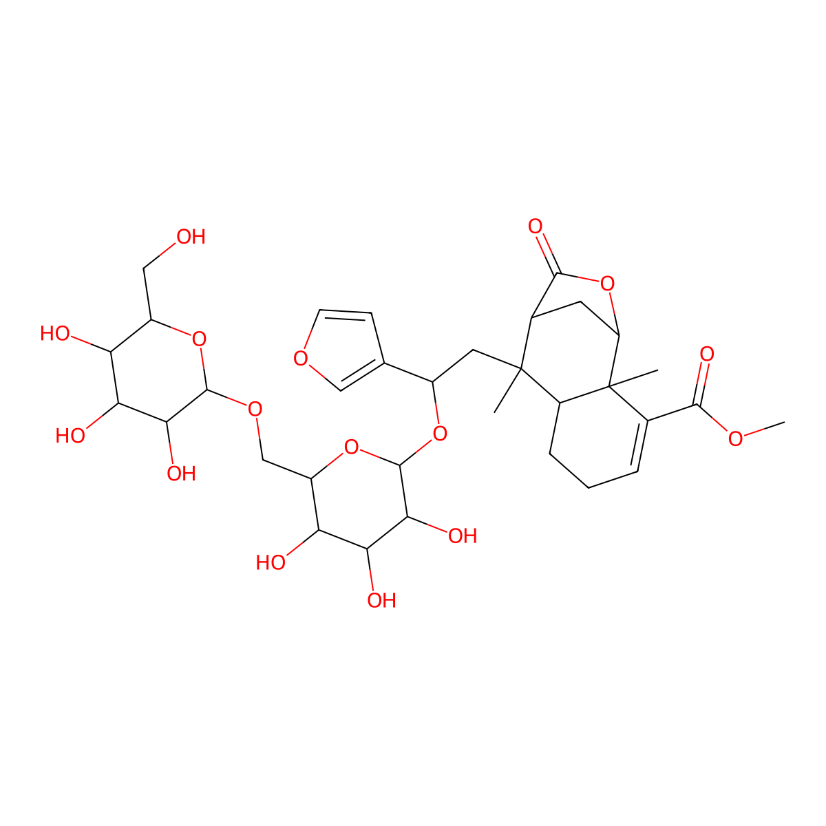 Borapetoside D molecular structure, CAS 151200-48-5