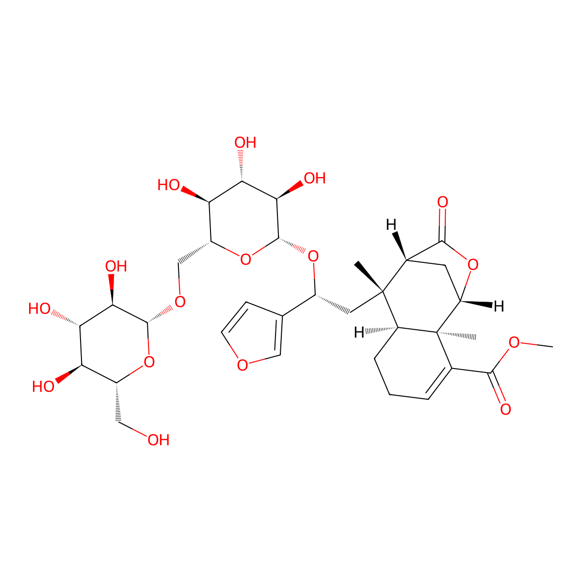 Borapetoside D molecular structure, CAS 151200-48-5
