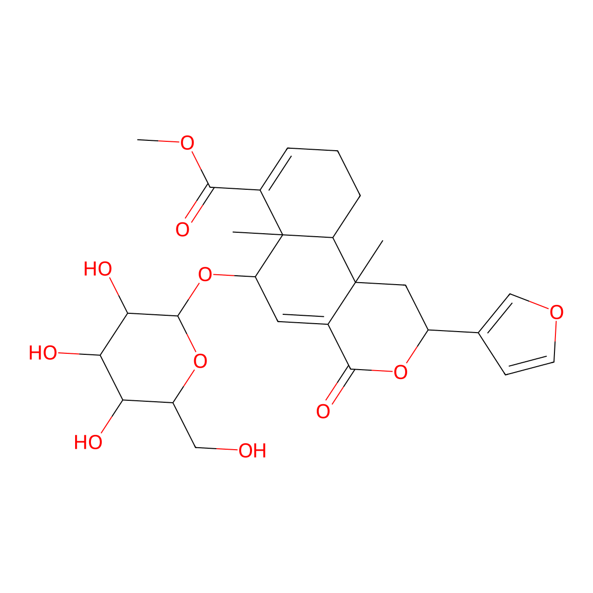 Borapetoside F molecular structure, CAS 151200-50-9