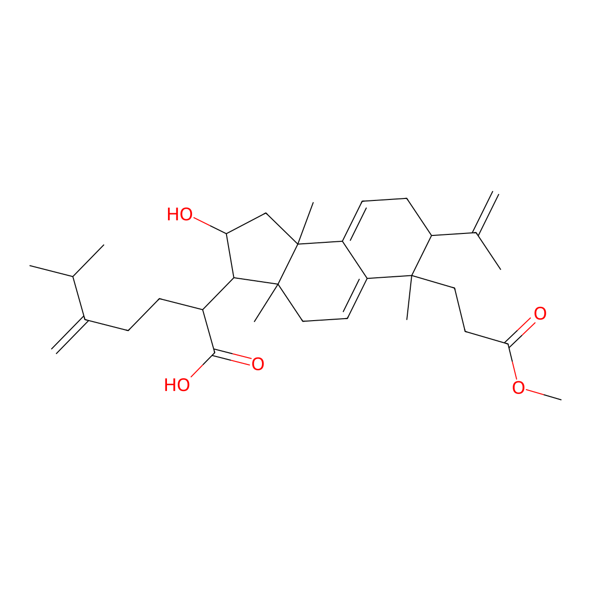poricoic acid AM molecular structure, CAS 151200-92-9