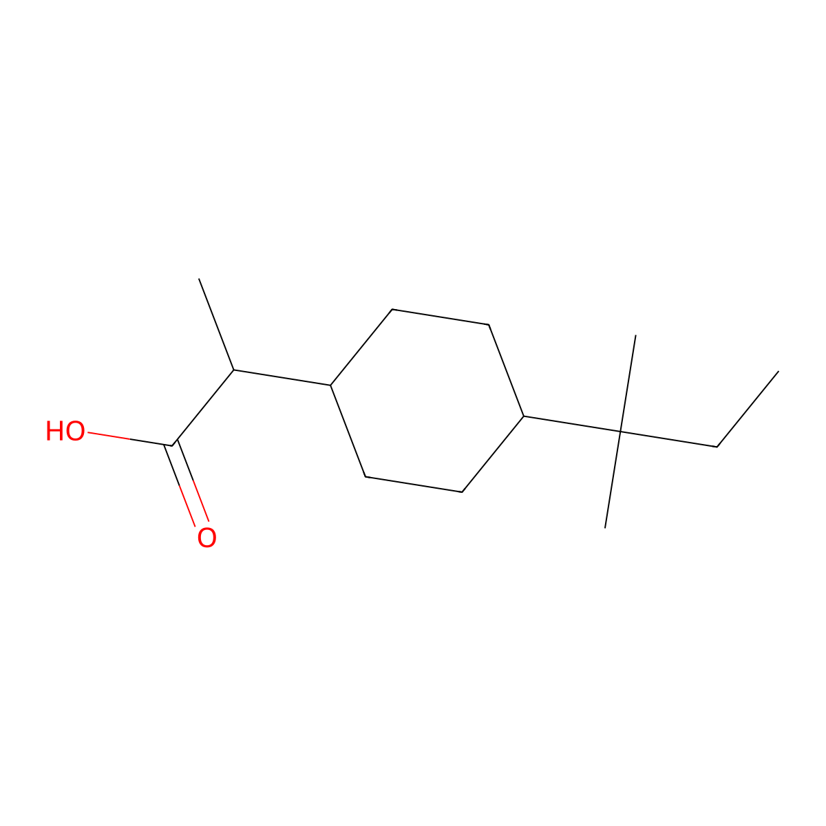 2-(4-(Tert-pentyl)cyclohexyl)propanoic acid molecular structure, CAS 1512012-57-5