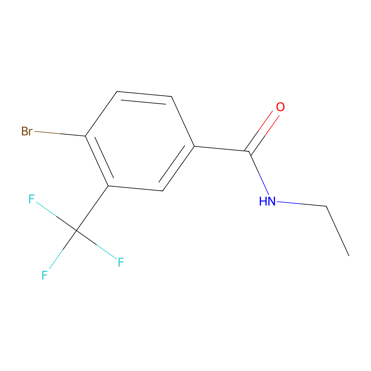 4-Bromo-N-ethyl-3-(trifluoromethyl)benzamide molecular structure, CAS 1512015-75-6
