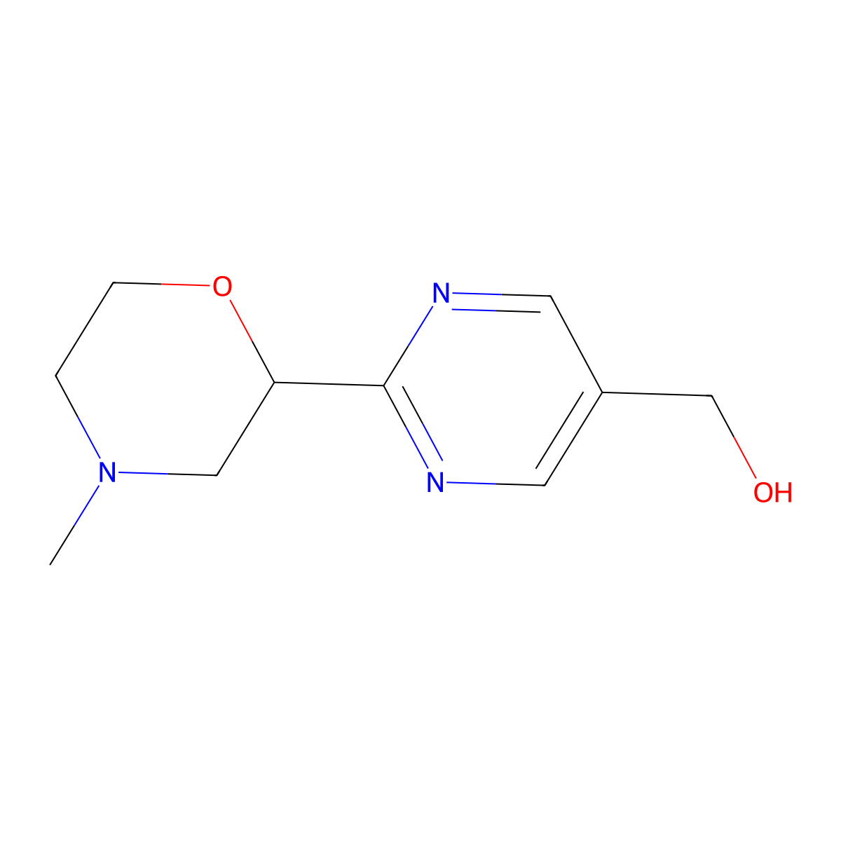 (2-(4-Methylmorpholin-2-yl)pyrimidin-5-yl)methanol molecular structure, CAS 1512018-75-5