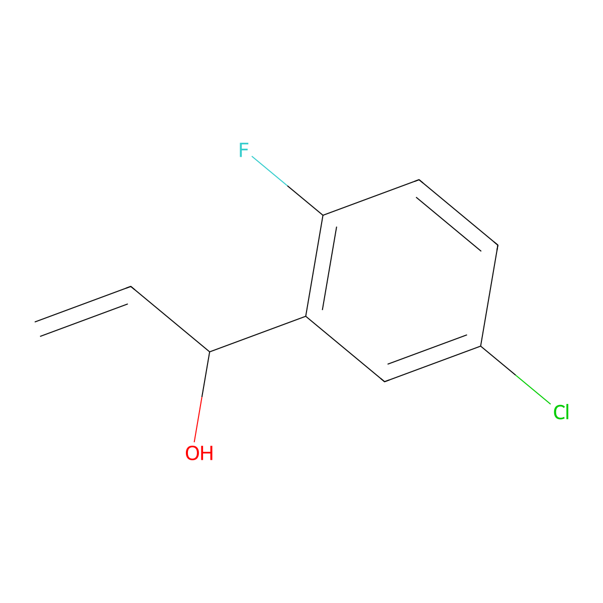 1-(5-Chloro-2-fluorophenyl)prop-2-en-1-ol molecular structure, CAS 1512032-62-0