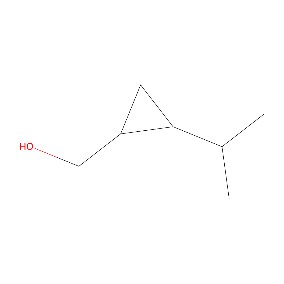 [2-(Propan-2-yl)cyclopropyl]methanol molecular structure, CAS 1512049-48-7