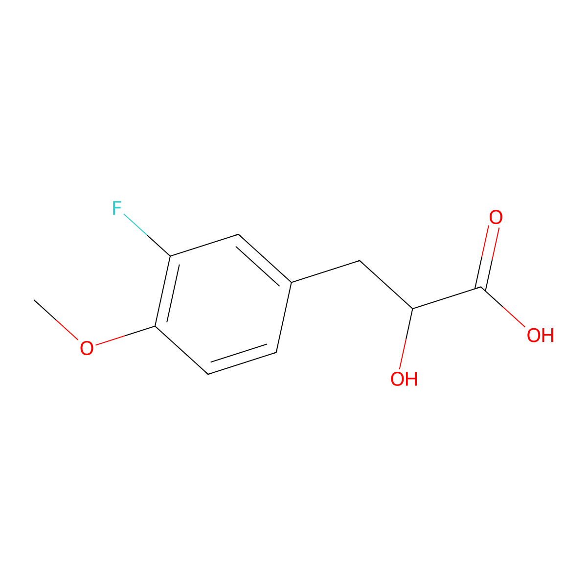 3-(3-Fluoro-4-methoxyphenyl)-2-hydroxypropanoic acid molecular structure, CAS 1512061-05-0
