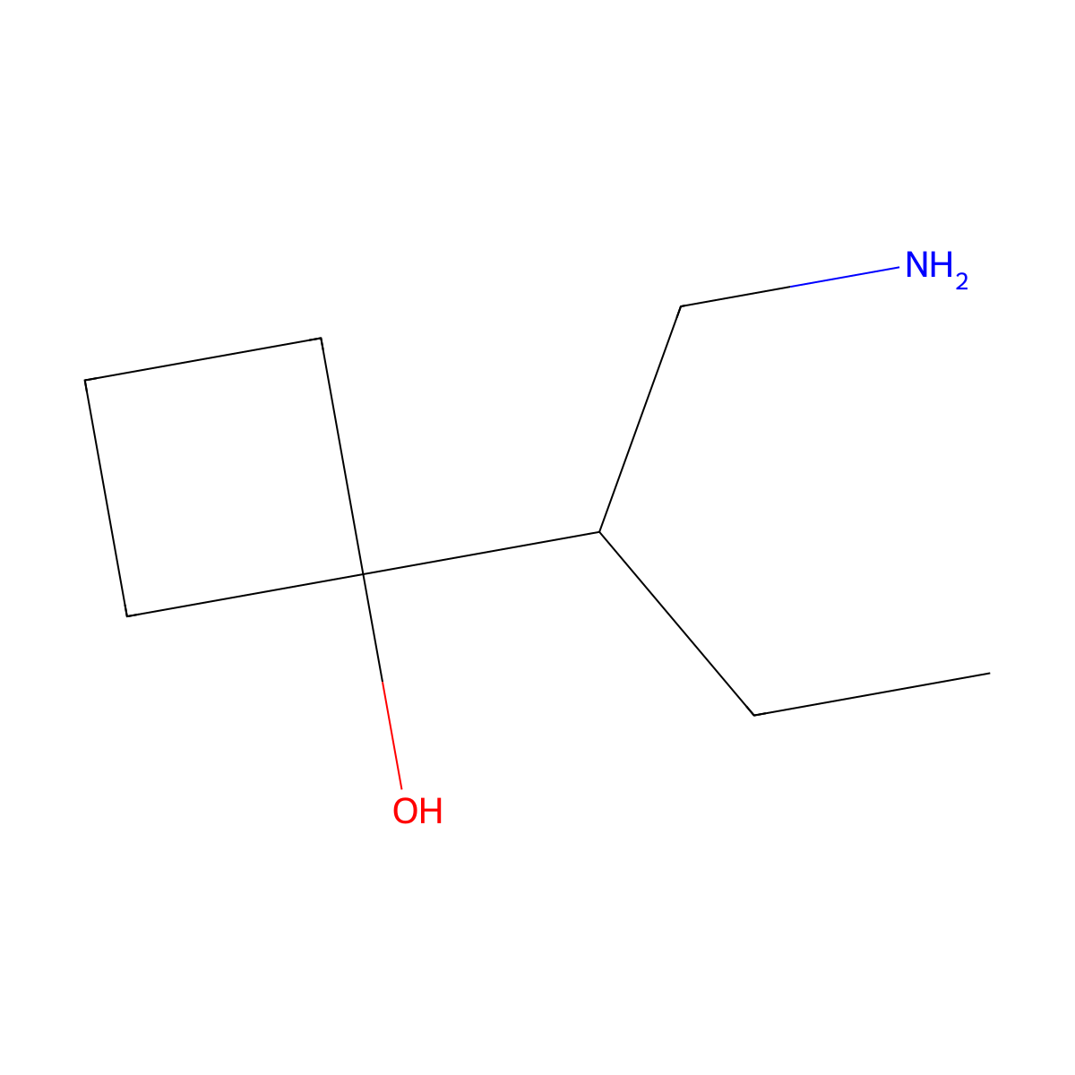 1-(1-Aminobutan-2-yl)cyclobutan-1-ol molecular structure, CAS 1512066-39-5