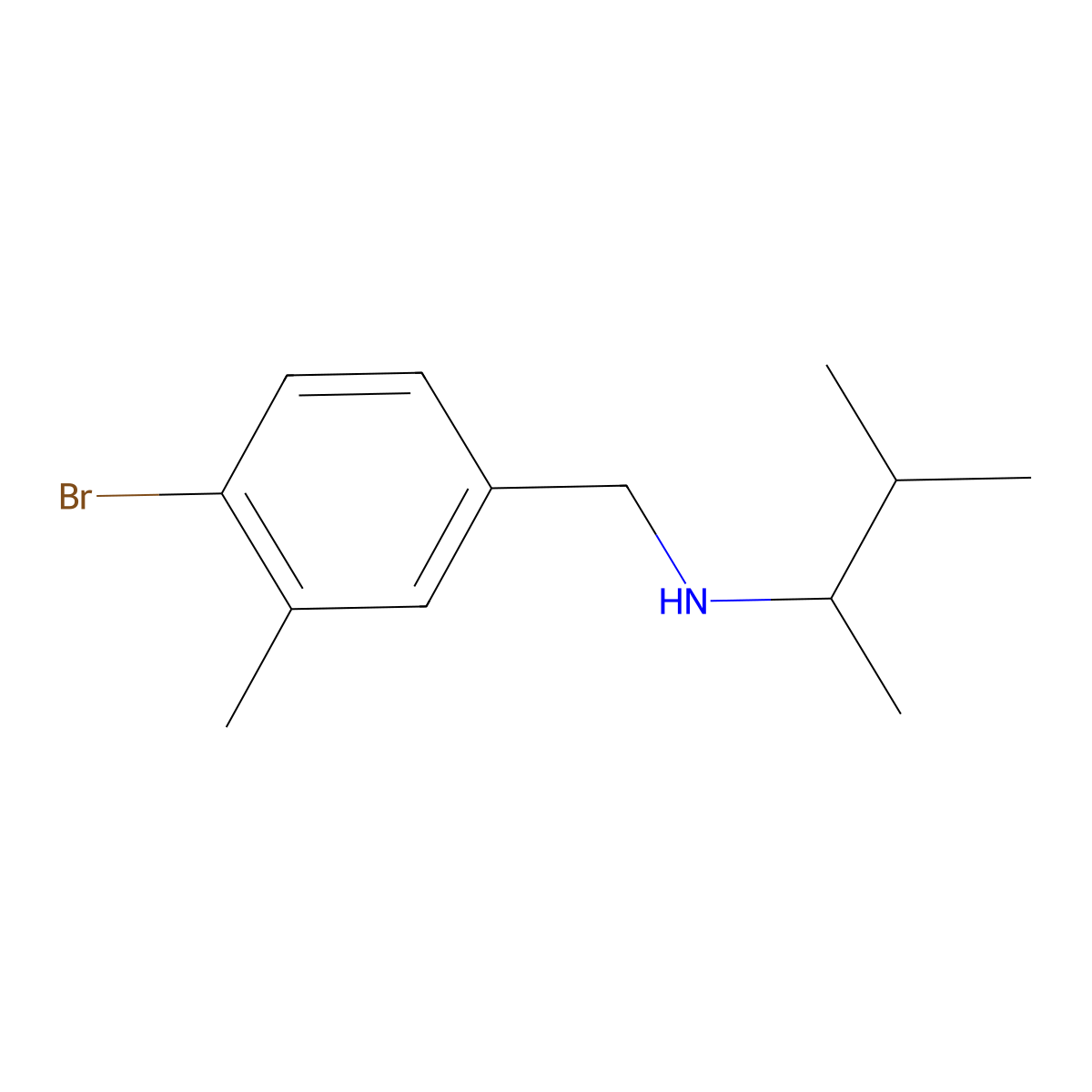 [(4-Bromo-3-methylphenyl)methyl](3-methylbutan-2-yl)amine molecular structure, CAS 1512069-11-2