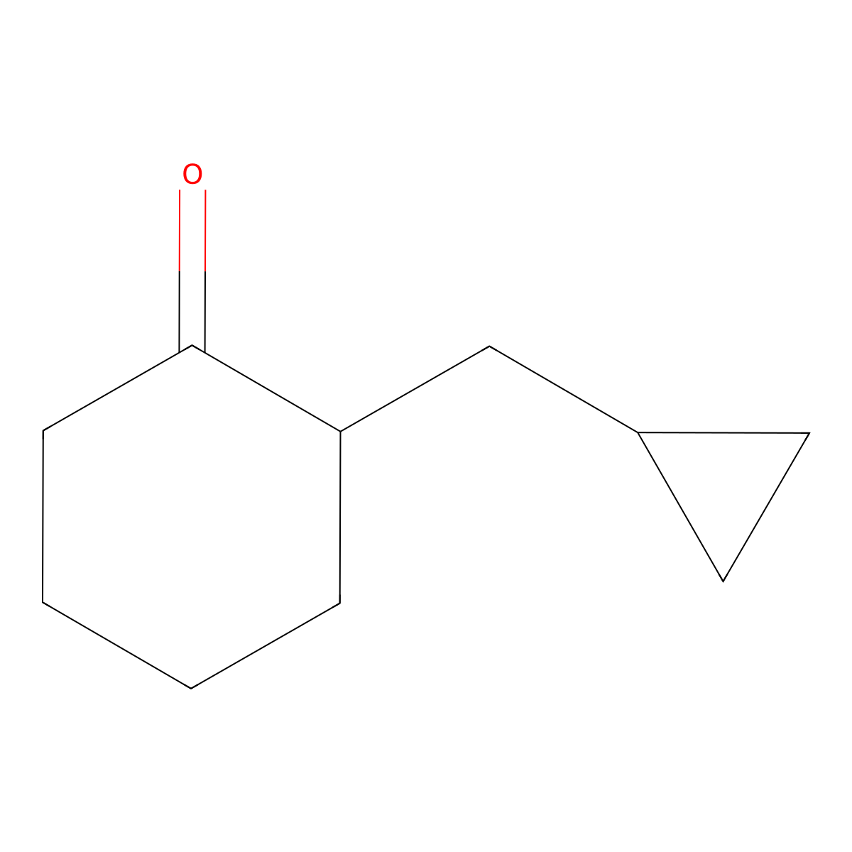 2-(Cyclopropylmethyl)cyclohexan-1-one molecular structure, CAS 1512071-38-3