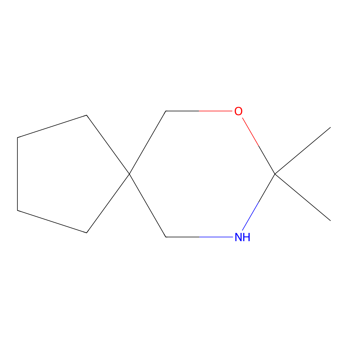 8,8-Dimethyl-7-oxa-9-azaspiro[4.5]decane molecular structure, CAS 1512074-09-7