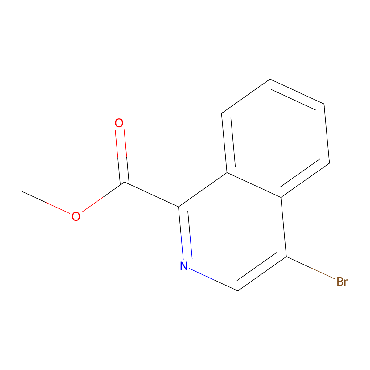 Methyl 4-bromoisoquinoline-1-carboxylate molecular structure, CAS 1512077-05-2