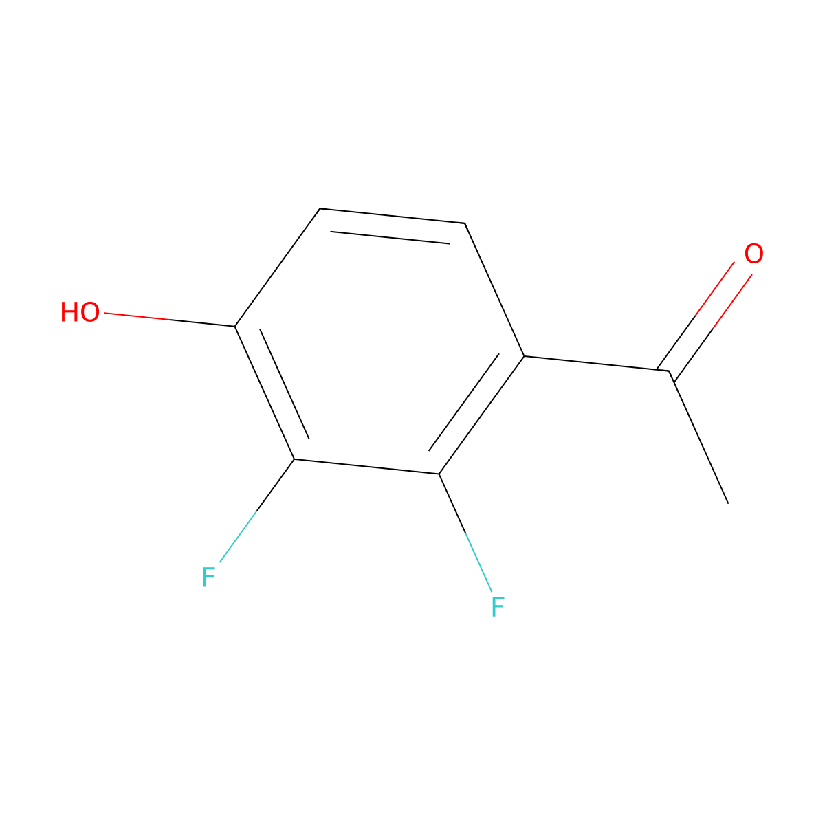 1-(2,3-Difluoro-4-hydroxyphenyl)ethanone molecular structure, CAS 1512079-26-3