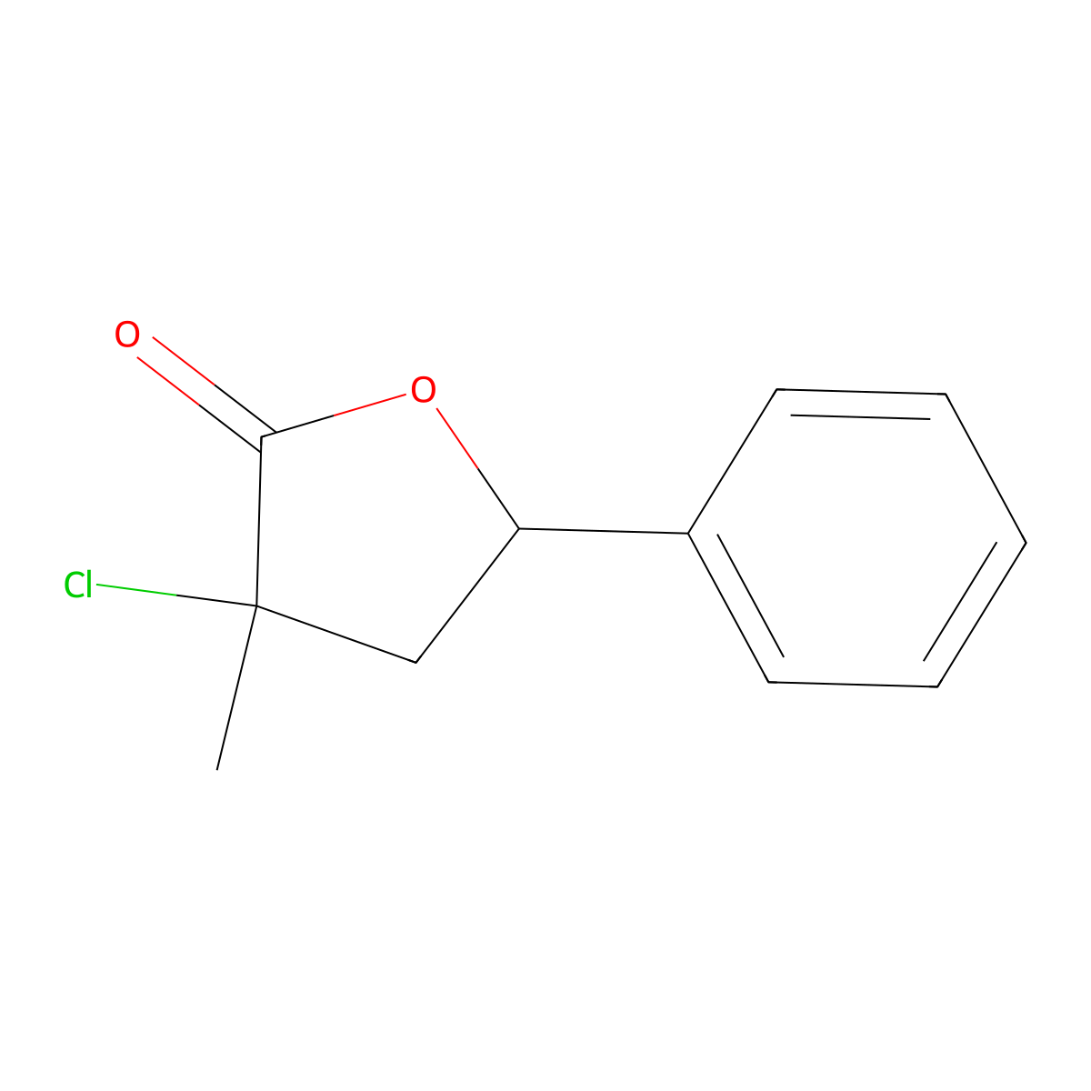 3-Chloro-3-methyl-5-phenyloxolan-2-one molecular structure, CAS 15121-77-4