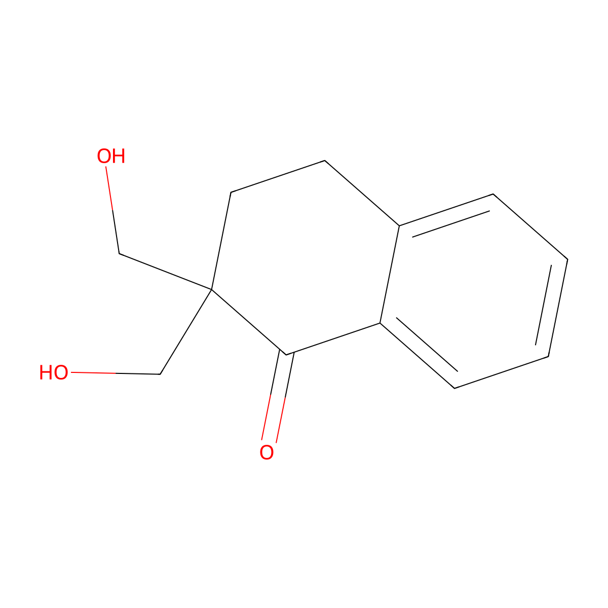 2,2-bis(hydroxymethyl)-3,4-dihydro-1(2H)-naphthalenone molecular structure, CAS 15121-83-2