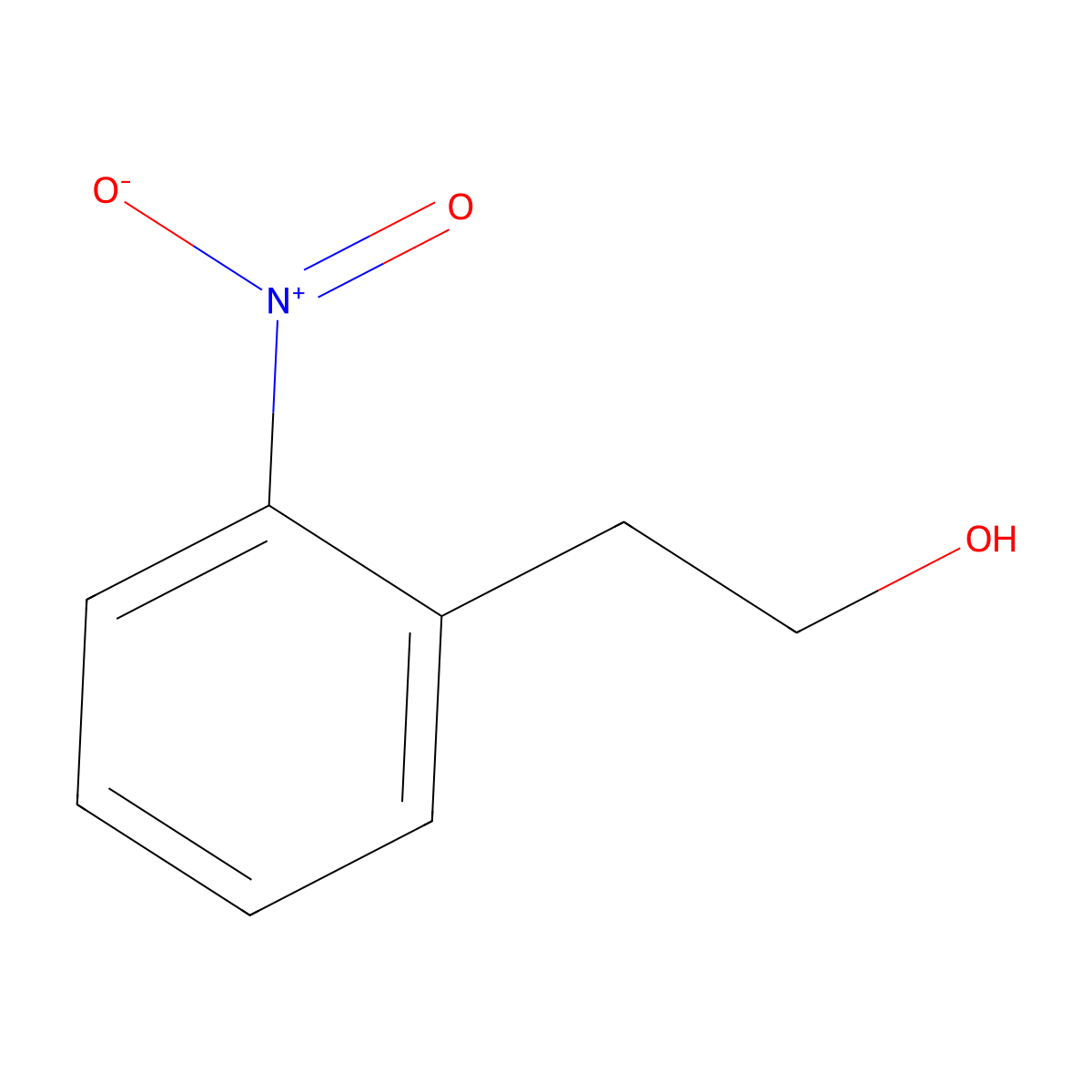 2-Nitrophenethyl alcohol molecular structure, CAS 15121-84-3