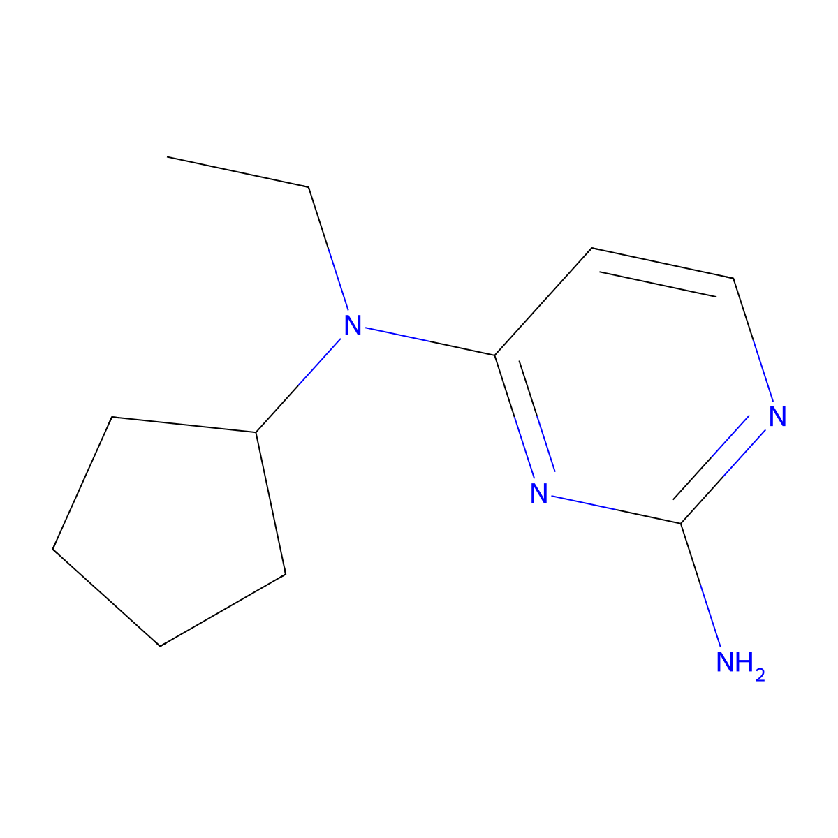 N4-cyclopentyl-N4-ethylpyrimidine-2,4-diamine molecular structure, CAS 1512107-90-2