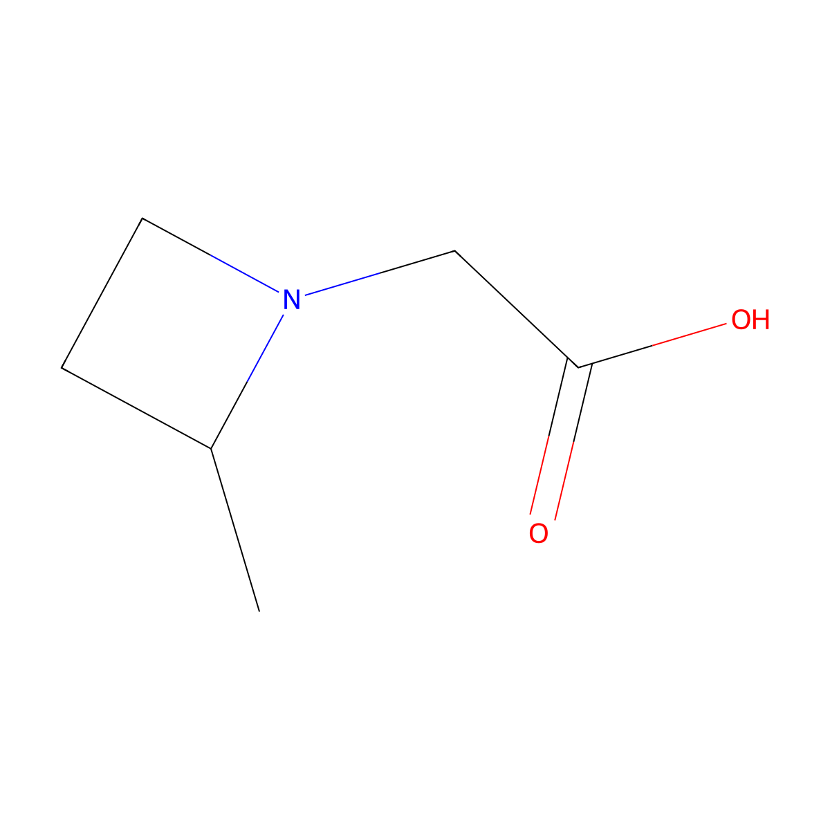 2-(2-Methylazetidin-1-yl)acetic acid molecular structure, CAS 1512111-40-8