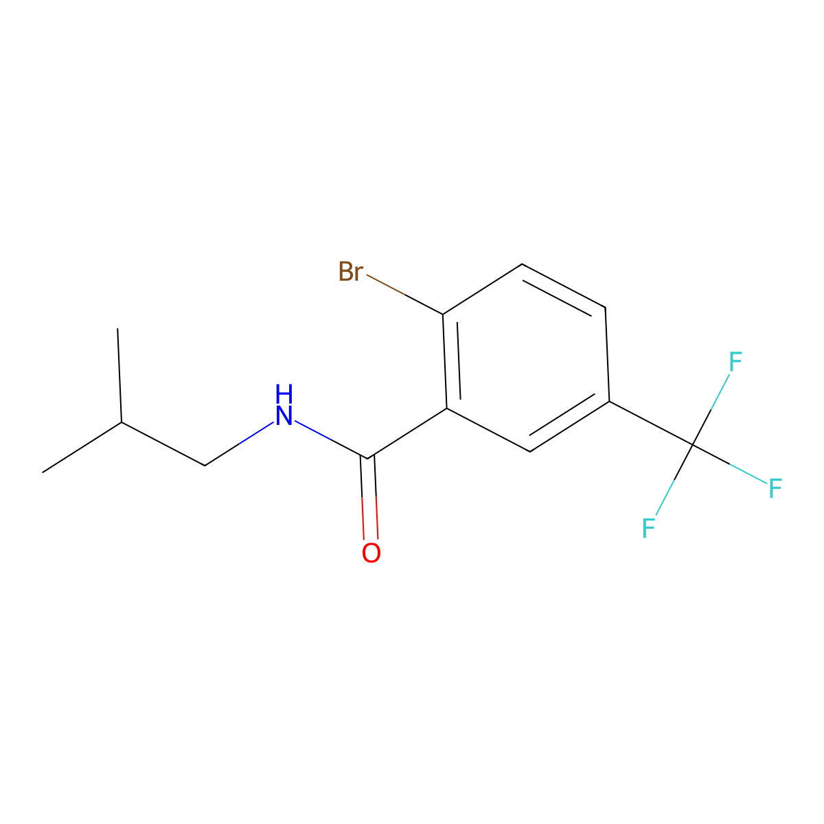2-Bromo-N-isobutyl-5-(trifluoromethyl)benzamide molecular structure, CAS 1512126-59-8