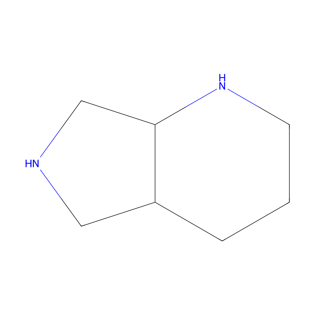 (1S,6S)-2,8-Diazabicyclo(4.3.0)nonane molecular structure, CAS 151213-40-0